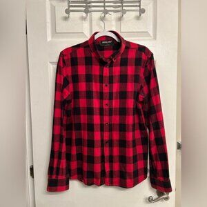 Anerkjendt Red Plaid Button Up Shirt